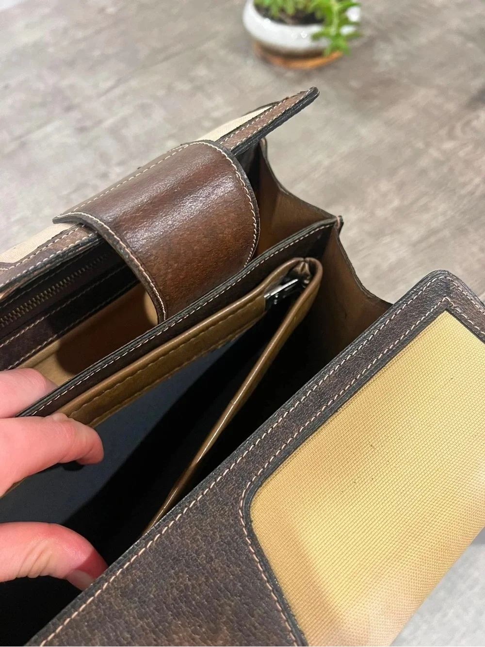 Vintage Gucci Briefcase Canvas Bag